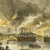 Fire was a frequent scourge during the Gold Rush. Many cities and gold camps were razed, some more than once.'The Great Conflagration at Sacramento, California, 1852.' Source: California State Library.