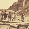 During the Gold Rush, the most environmentally destructive form of mining was hydraulic mining. Old Hilltop Mine at Michigan Bar, c. 1860. Source: California State Library