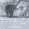 The most popular letter sheet of the Gold Rush was the fanciful Miners' Ten Commandments, c. 1853, published by James Mason Hutchings. Source: California State Library.