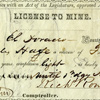 From 1850 to 1851 and again from 1852 to 1939, California levied a tax on foreign miners, requiring primarily non-English-speaking migrants to pay for licenses to mine in the state. The controversial tax sometimes led to violence. Source: California Library: Foreign Miners Tax documents, 1850-1867.