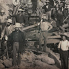 Despite coming from many different cultures and backgrounds, Gold Rush miners shared many similar experiences in the diggings. 'Portrait of 23 Miners at Sluice,' daguerreotype by William Chapman, c. 1852. Source: California State Library.