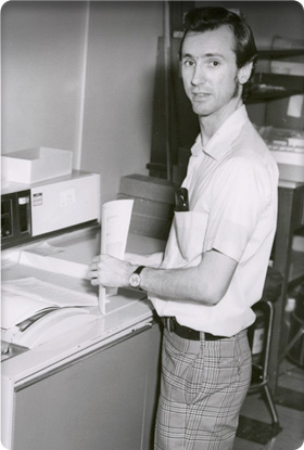 Dan Silva in Photoreproduction Section, Library and Courts Building.