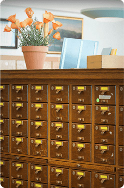 Library card catalog